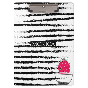 Pranchetas Padrão branco preto do Cactus listrado