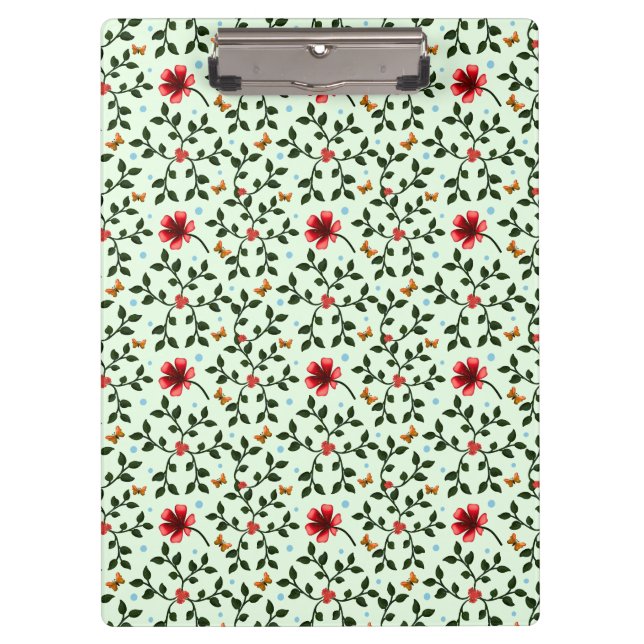 Pranchetas Padrão caprichoso de flores folclóricas borboleta  (Frente)