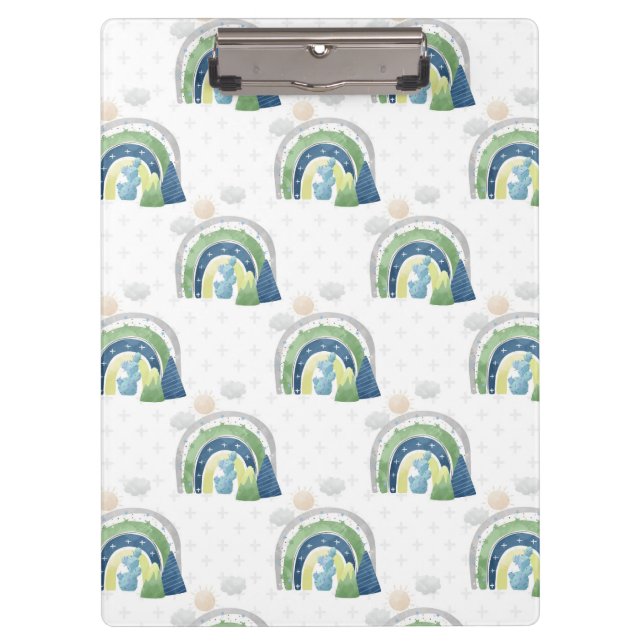 Pranchetas Padrão de Arco-íris em Aquarela (Frente)