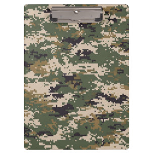 Pranchetas Padrão de Camuflagem Digital Verde
