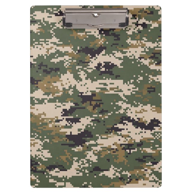 Pranchetas Padrão de Camuflagem Digital Verde (Frente)
