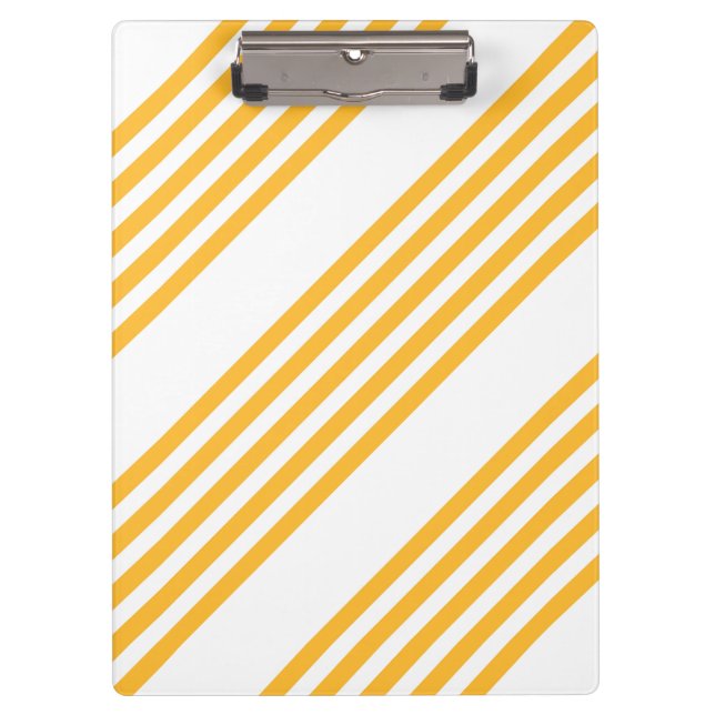 Pranchetas Padrão de cinco faixas amarelo sunny e branco (Frente)