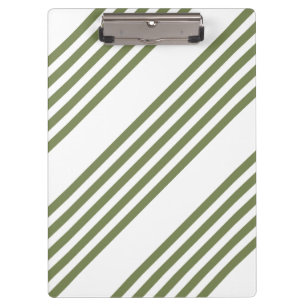 Pranchetas Padrão de cinco faixas verde-oliva e branco