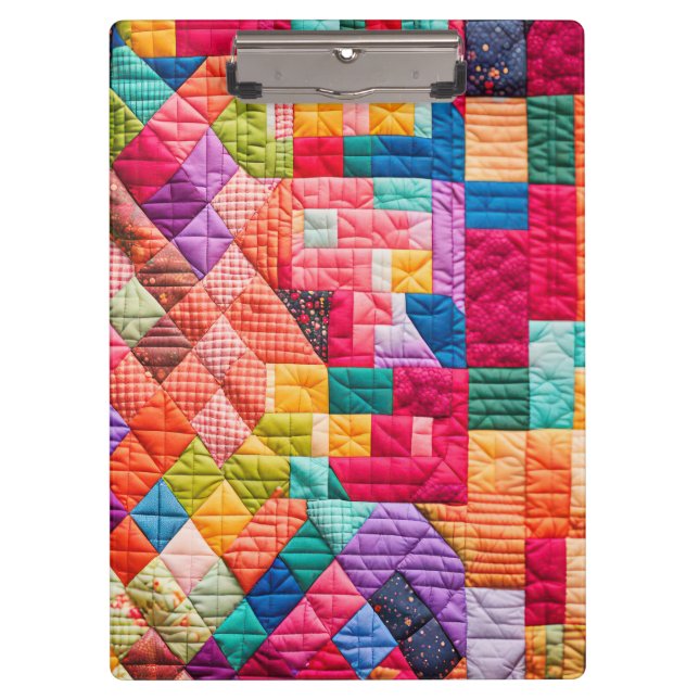 Pranchetas Padrão de Colcha de Patchwork Colorido (Frente)