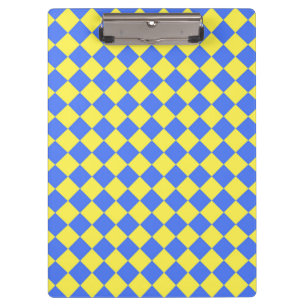 Pranchetas Padrão de Diamante do Verificador Azul Amarelo