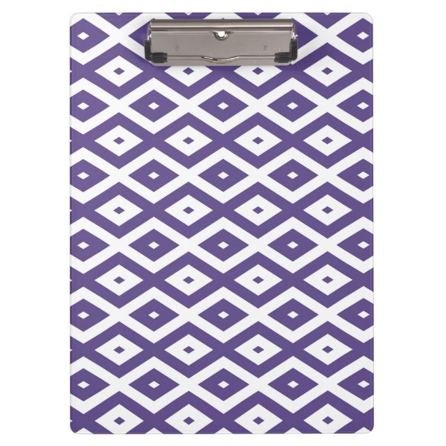 Pranchetas Padrão de diamante ultra violeta e branco (Frente)