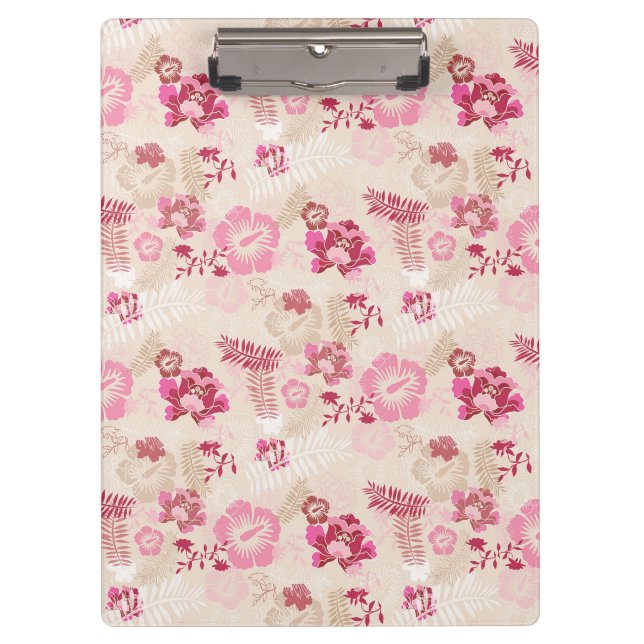 Pranchetas Padrão de flores modernas cor-de-rosa fofo (Frente)