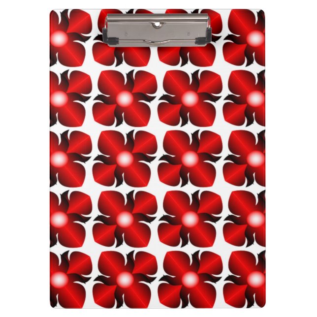 PRANCHETAS PADRÃO DE FLORES VERMELHOS (Frente)