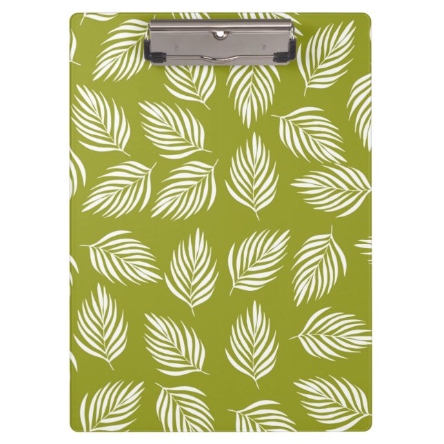 Pranchetas Padrão de Folhas Verde Lima Decorativas (Frente)