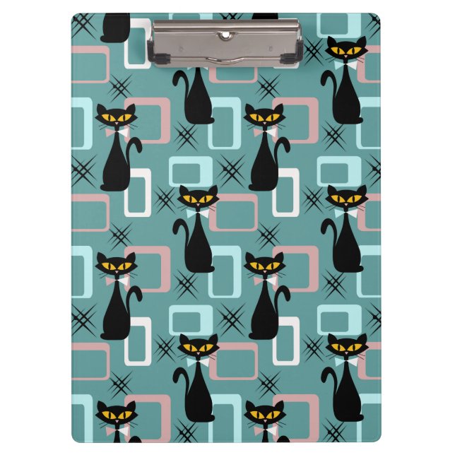 Pranchetas padrão de gatos pretos do meio século (Frente)