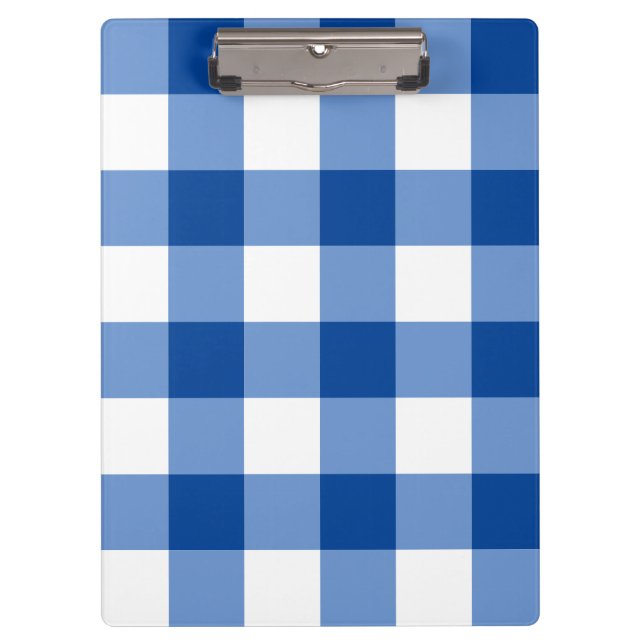 Pranchetas Padrão de gingham azul (Frente)