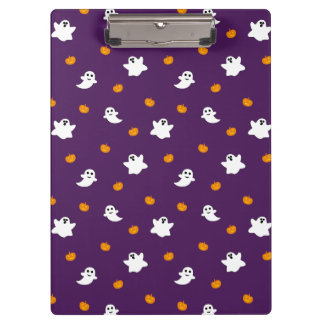 Pranchetas Padrão de Halloween bonito com fundo roxo