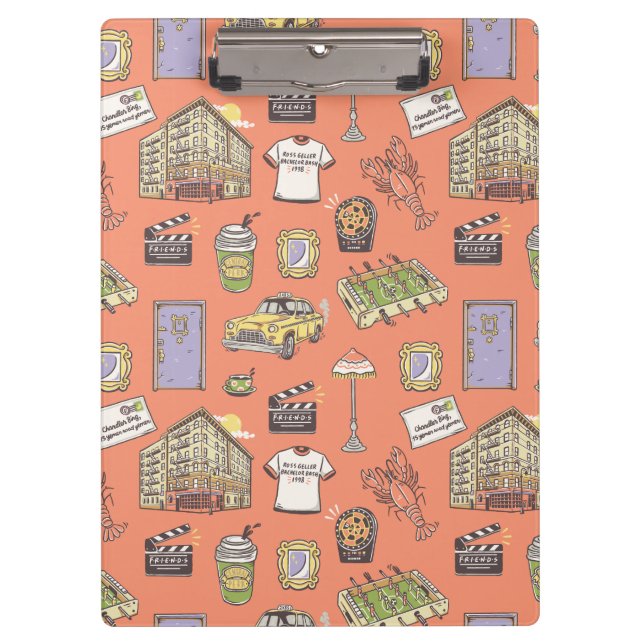 Pranchetas Padrão de Ícones coloridos dos AMIGOS™ (Frente)