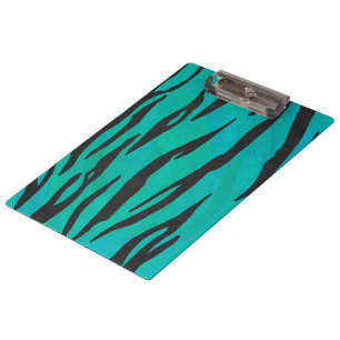 Pranchetas Padrão de Impressão de Tigre de Monograma Preto e