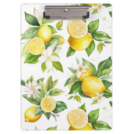 Pranchetas Padrão de limão, flores de limão, folhas, citrinos