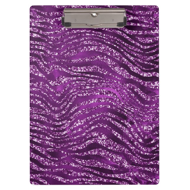 Pranchetas Padrão de Listras de Tigre com Glitter Glam Ombre  (Frente)