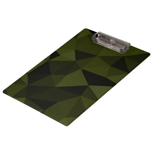 Pranchetas Padrão de malha geométrica preta verde exército es (Inclinado)