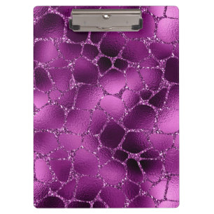 Pranchetas Padrão de Manchas de Girafa com Glitter Glam Ombre