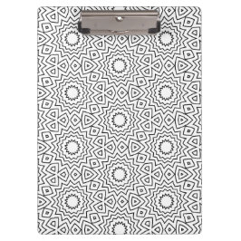 Pranchetas Padrão de Mandala Geométrico Preto e Branco Modern