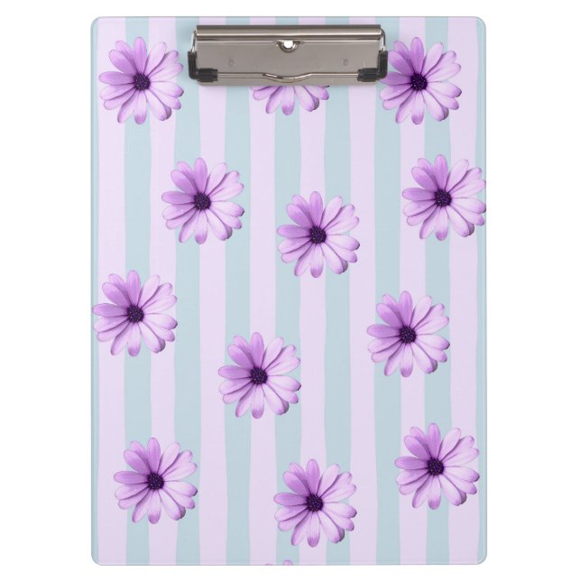 Pranchetas Padrão de Margarida Azul e Roxo (Frente)