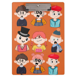 Pranchetas Padrão de Óculos de Nerds e Geeks de Desenho Anima