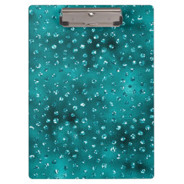 Pranchetas Padrão de Pontos Polka Brilho Glam Tom Teal