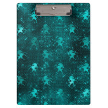 Padrão de Unicórnios com Glitter Glam Ombre Verde 