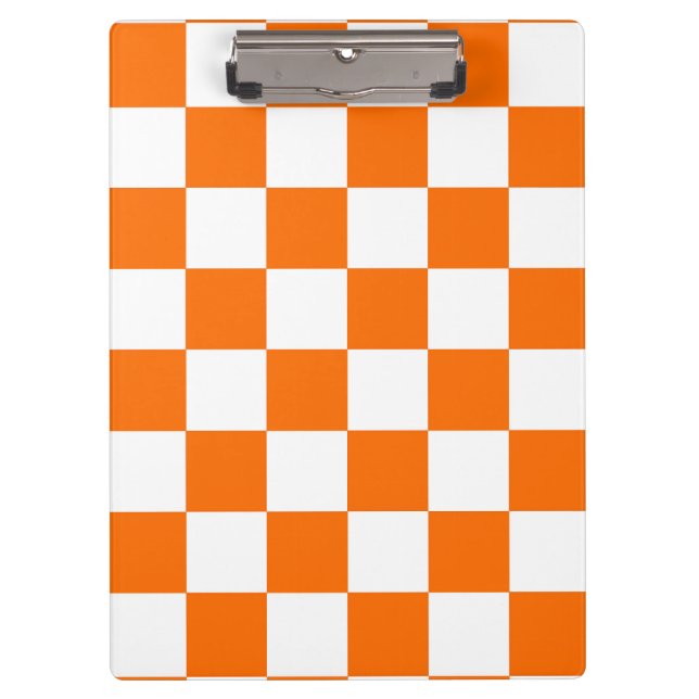 Pranchetas Padrão de Verificação Branco Laranja (Frente)