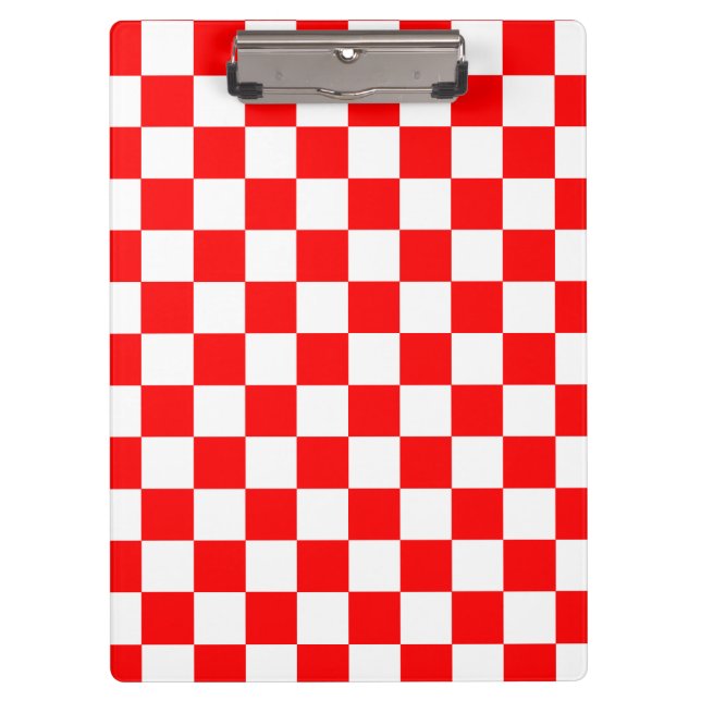 Pranchetas Padrão de Verificação de Branco Vermelho (Frente)