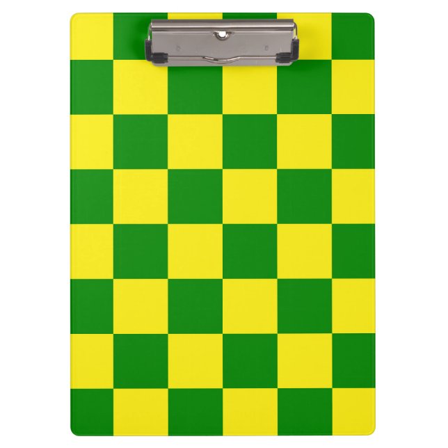 Pranchetas Padrão de Verificação Verde Amarelo (Frente)
