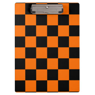 Pranchetas Padrão de Xadrez Laranja e Preto