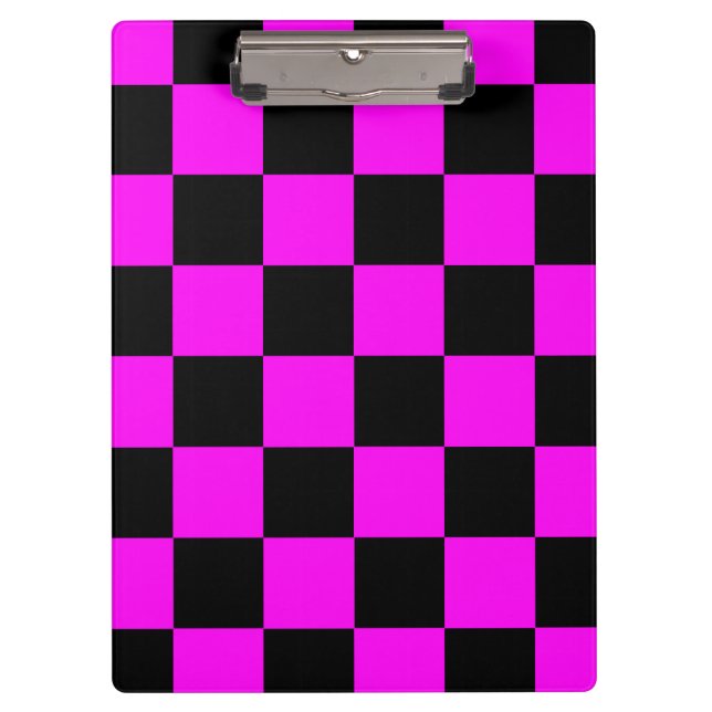 Pranchetas Padrão de Xadrez Preto Roxo (Frente)