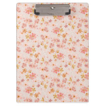 Padrão Floral Aquarela Rosa Corado