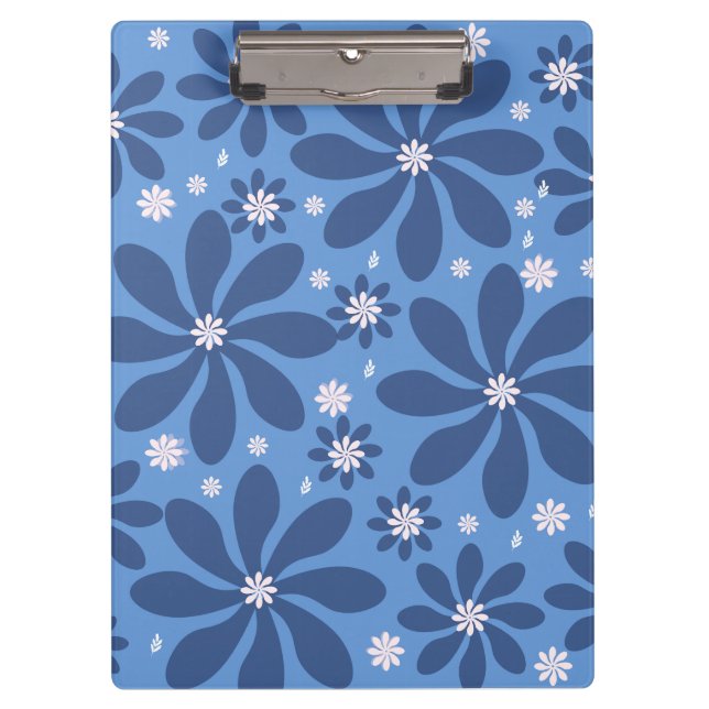 Pranchetas Padrão Floral Azul - Acesso ao Na moda (Frente)