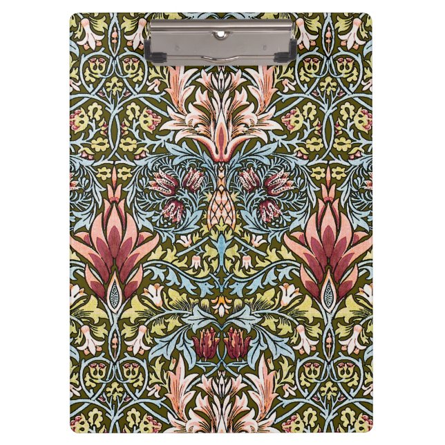 Pranchetas Padrão Floral Cabeça de Cobra de William Morris (Frente)