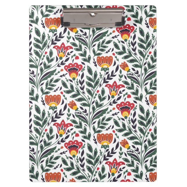 Pranchetas Padrão floral de arte popular (Frente)