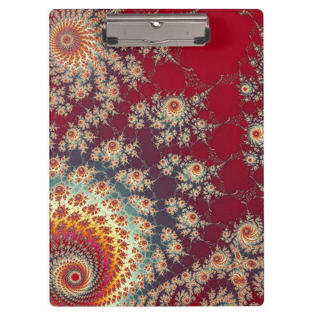 Pranchetas Padrão Floral Espiral (Frente)