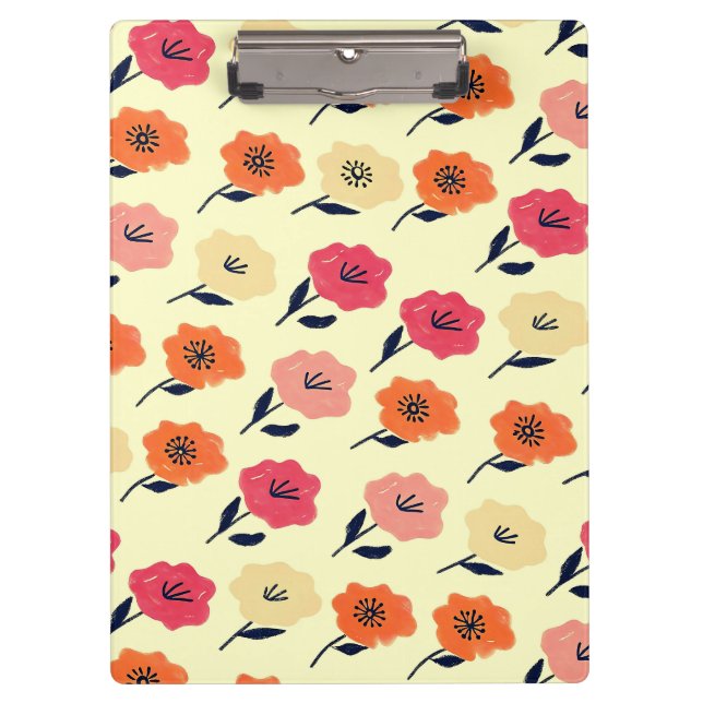 Pranchetas Padrão floral vibrante (Frente)