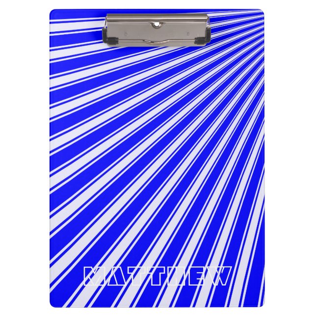 Pranchetas Padrão Funk de Faixa de Cor Azul (Frente)