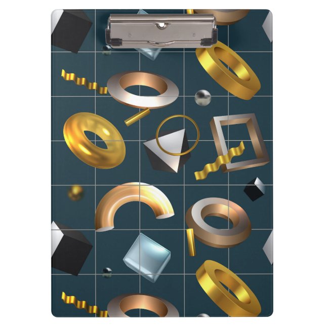 Pranchetas Padrão Geométrico 3D (Frente)