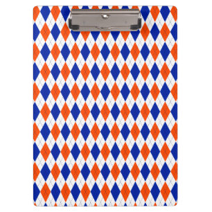 Pranchetas Padrão Laranja e Azul de Diamond Argyle