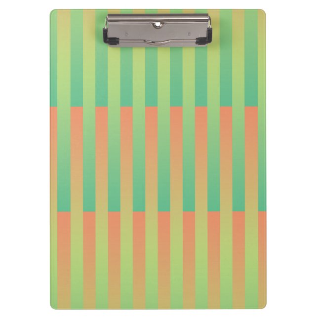 Pranchetas Padrão Listrado Verde Laranja (Frente)