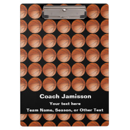 Pranchetas Padrão Negro, Basquete, Obrigado Treinador