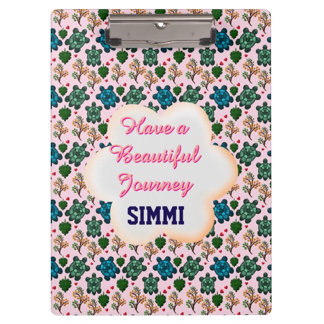 Pranchetas Padrão personalizado de tartaruga (Frente)