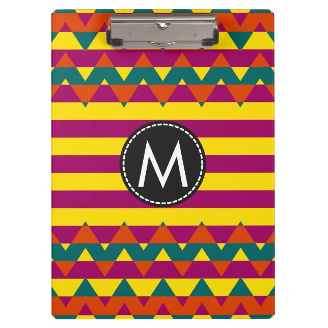 Pranchetas Padrão Trendy Chic Chevron Stripes (Frente)