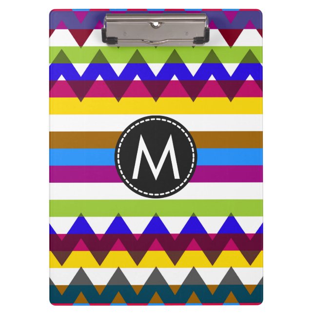 Pranchetas Padrão Trendy Chic Chevron Stripes #14 (Frente)