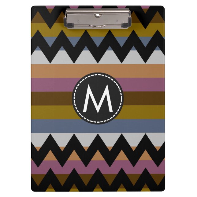 Pranchetas Padrão Trendy Chic Chevron Stripes #23 (Frente)