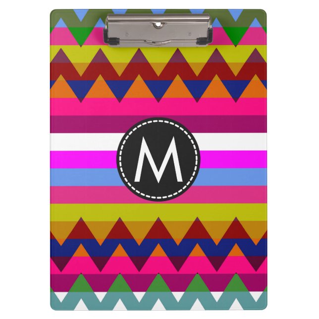 Pranchetas Padrão Trendy Chic Chevron Stripes #26 (Frente)