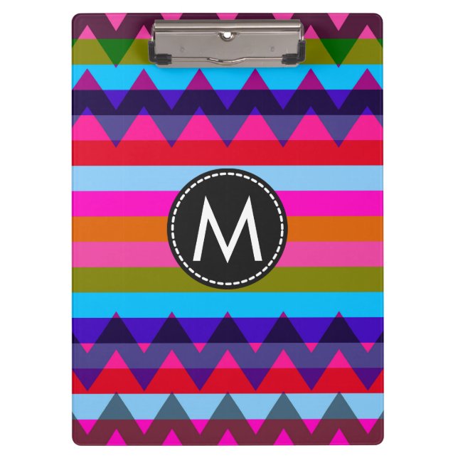 Pranchetas Padrão Trendy Chic Chevron Stripes #30 (Frente)