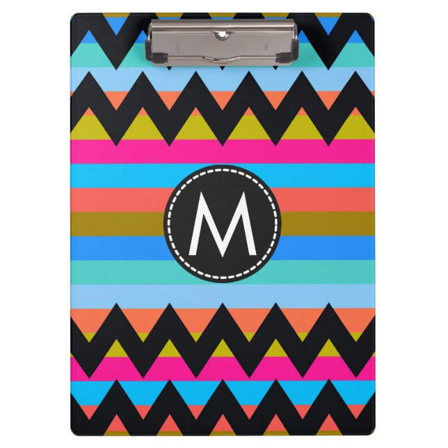 Pranchetas Padrão Trendy Chic Chevron Stripes #4 (Frente)